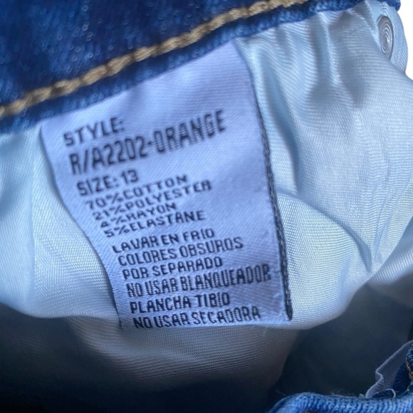 EMBROIDERED Floral Flare Leg Denim Blue Jeans #Bohemian Inspired - Picture 3 of 8